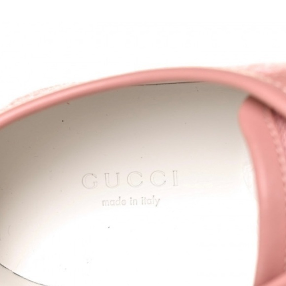 Gucci GG Monogram Calfskin Womens Pink Low Top Sneakers - Picture 7 of 9
